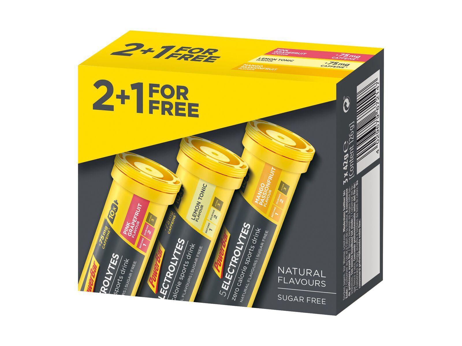 PowerBar 5 Electrolytes Multiflavour Pack 2+1 - Mango Passionfruit, Pink Grapefruit, Lemon Tonic - Bild 1