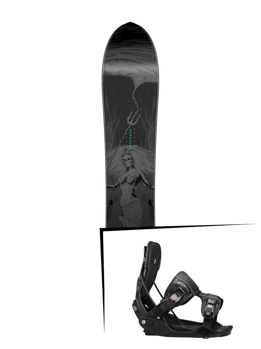 Set: Nitro Slash Womens 2017 + Flow Minx 2017, black - Snowboardset - Bild 1