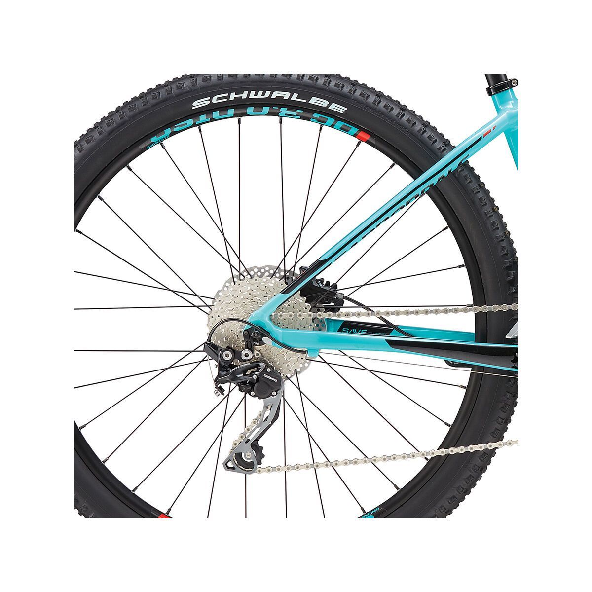 Cannondale F-SI Women's 2, turquoise w/ jet black, acid red, gloss - Bild 4
