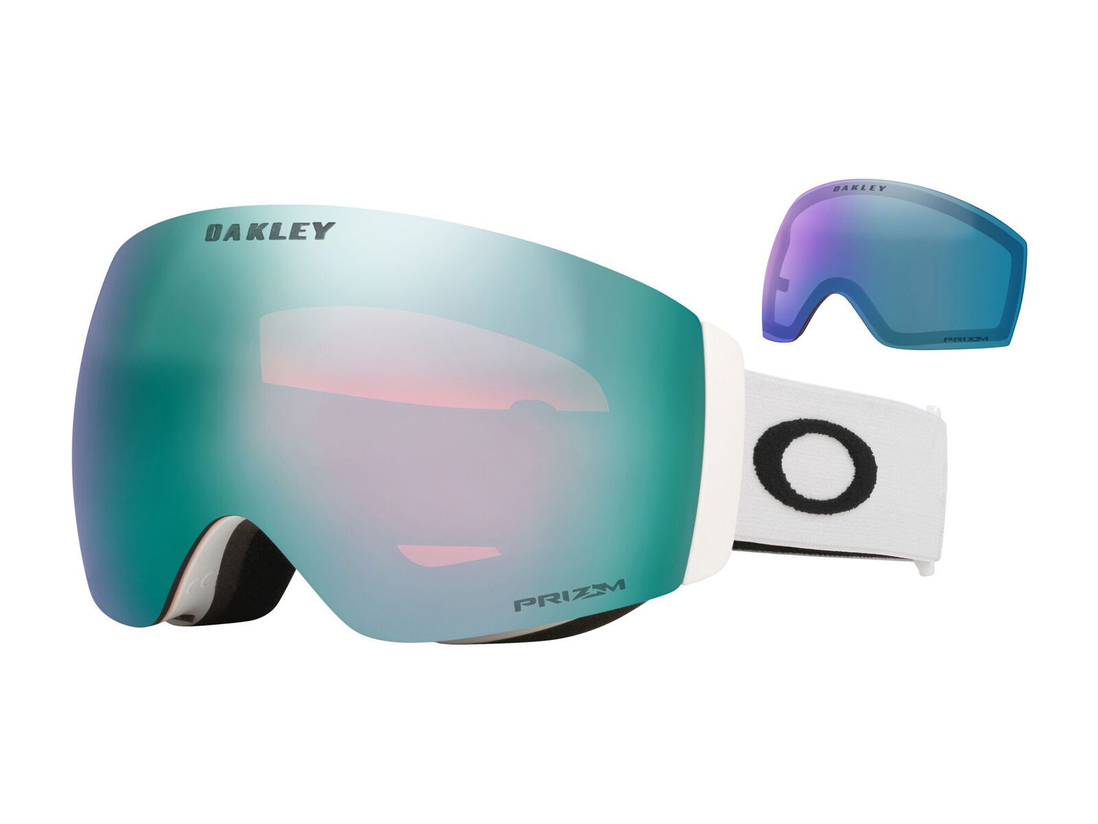 Oakley Flight Deck Pro M, Prizm Snow Sapphire Iridium & Iced / matte white - Bild 1