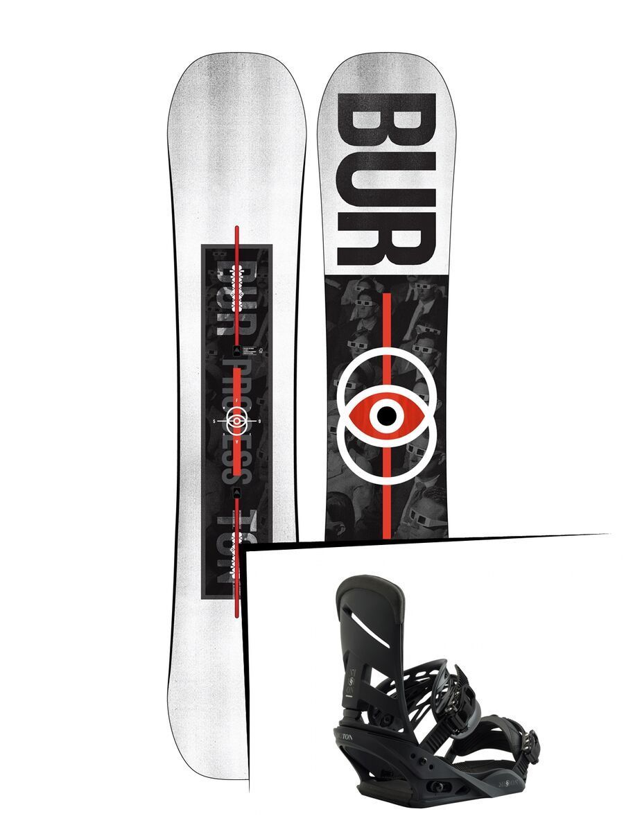 Set: Burton Process Flying V Wide 2019 + Burton Mission blackish - Bild 1