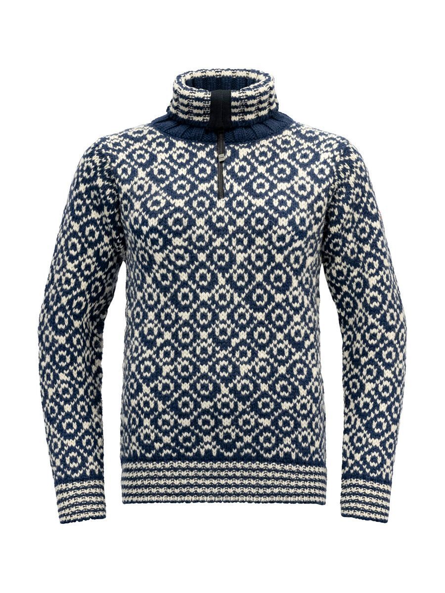 Devold Svalbard Wool Zip Neck, night/offwhite - Bild 1