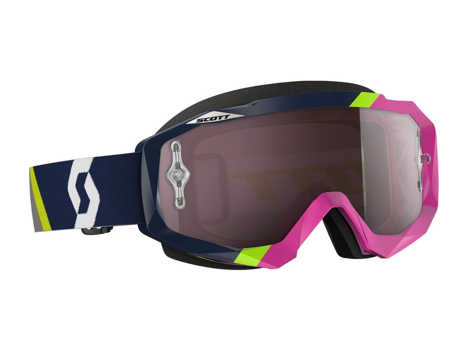 Scott Hustle MX, asymmetric dark blue/pink silver chrome works - Bild 1