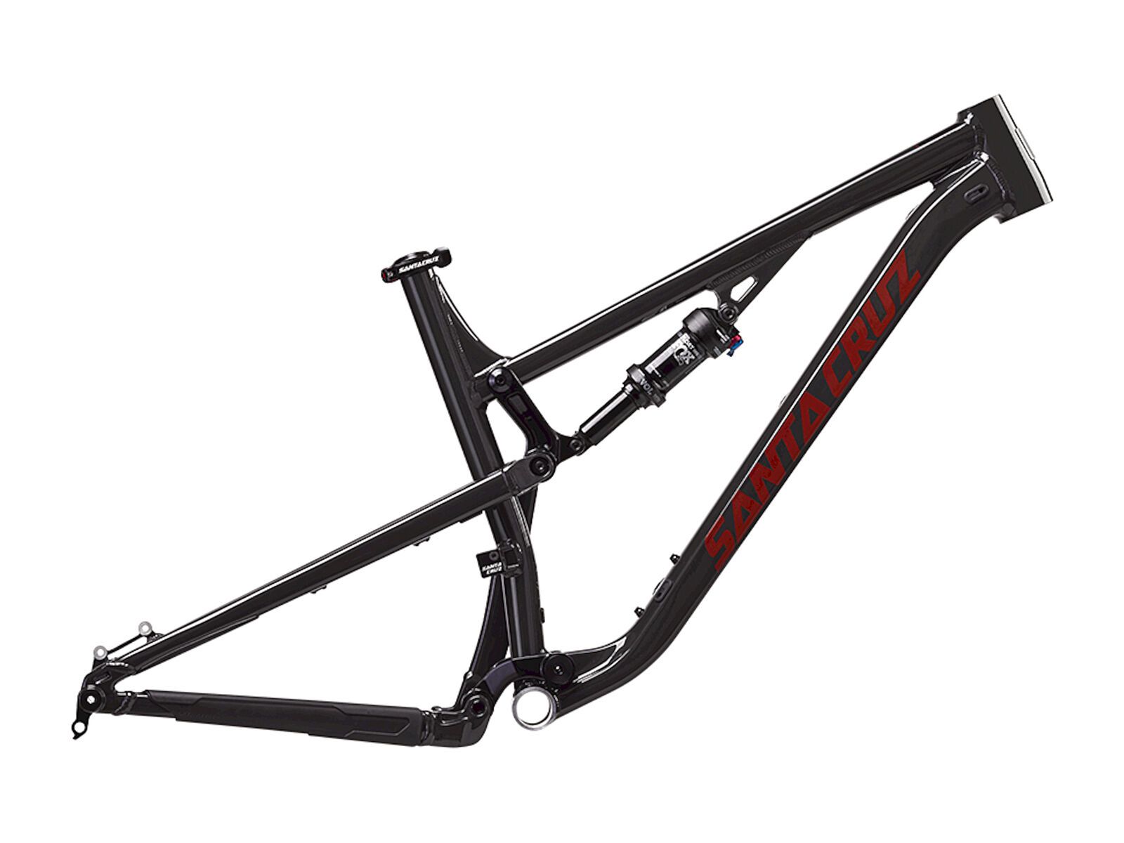 Santa Cruz Bronson AL Frameset, gloss carbon and sriracha - Bild 1