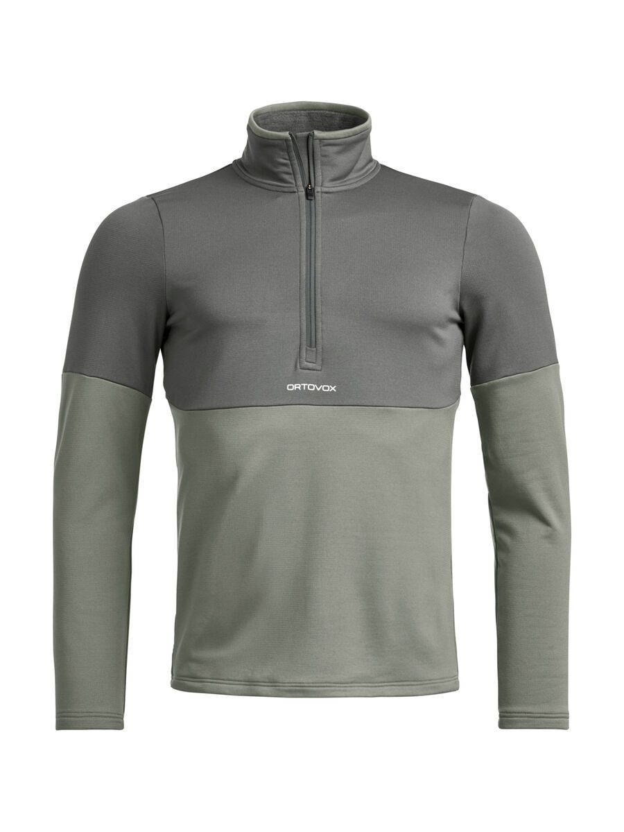 Ortovox Fleece Light Zip Neck M, green sage - Bild 1