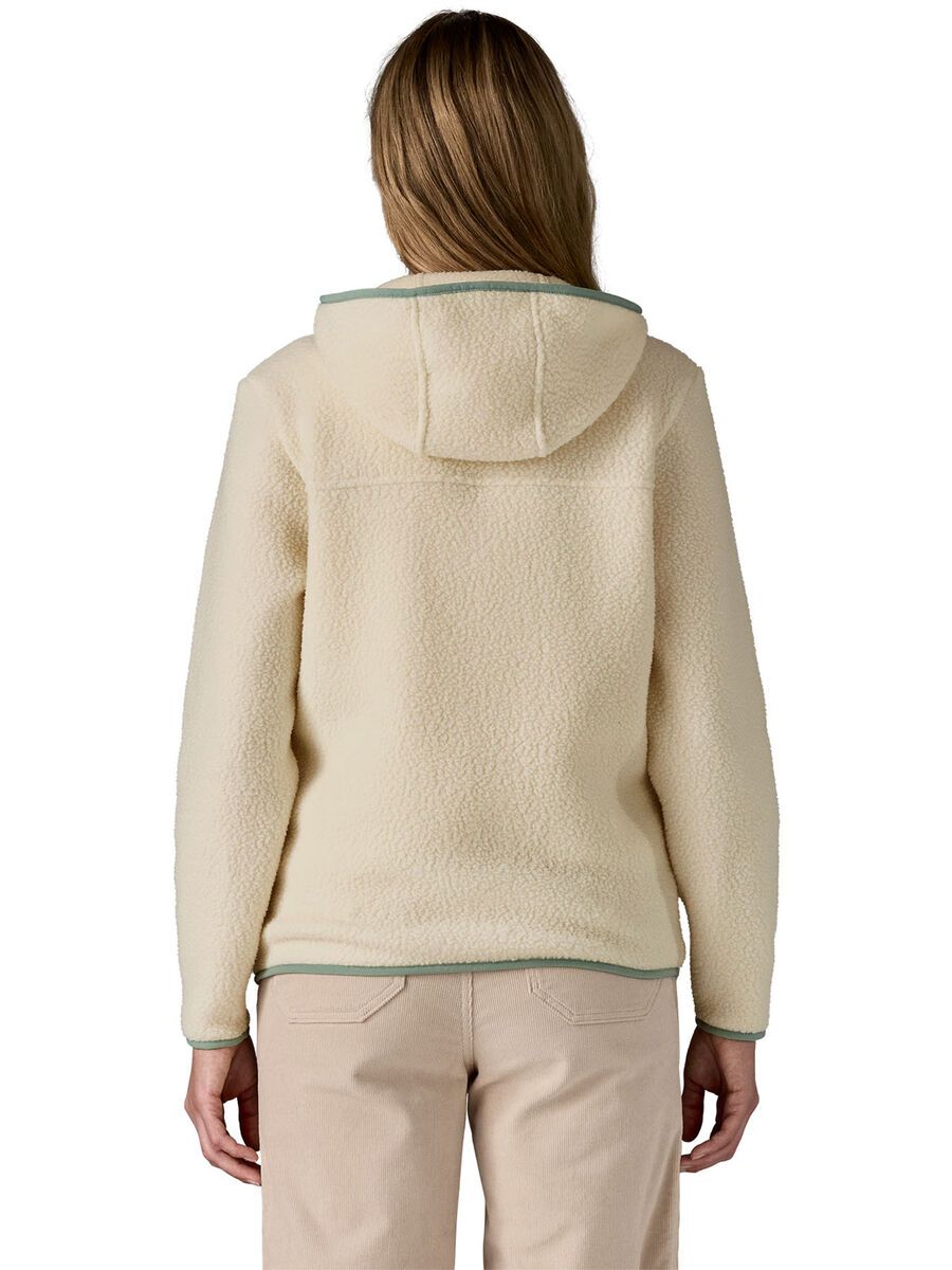 Patagonia Women's Retro Pile Hoody, natural w/ellwood green - Bild 3