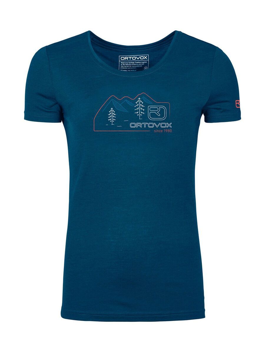 Ortovox 140 Merino Cool Vintage Badge TS W, petrol blue - Bild 1