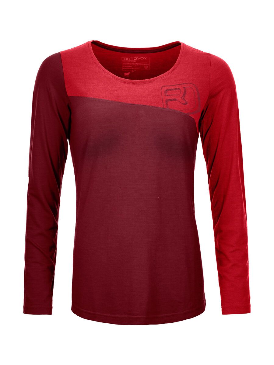 Ortovox 150 Cool Logo Long Sleeve W, dark blood - Bild 1