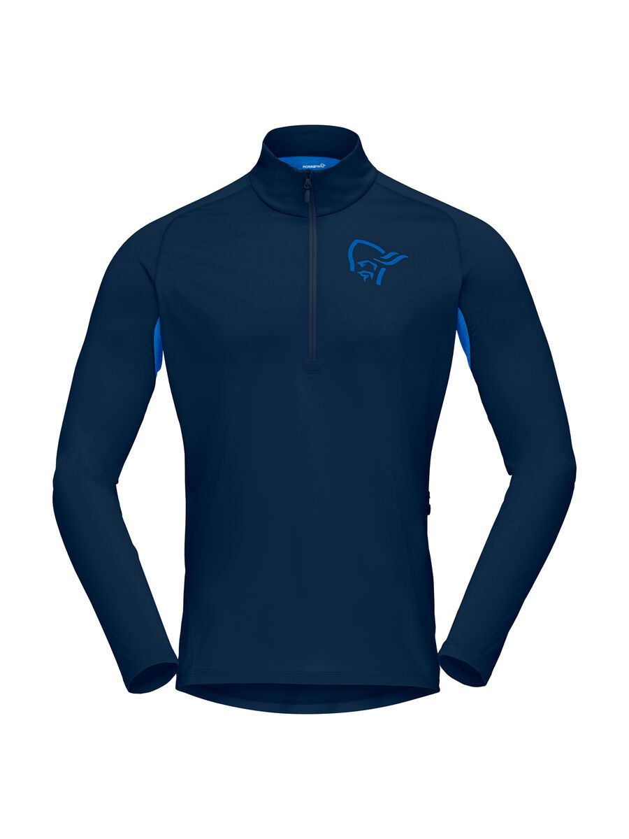 Norrona fjørå equaliser Long Sleeve Zip Top M's, indigo night/olympian blue - Bild 1