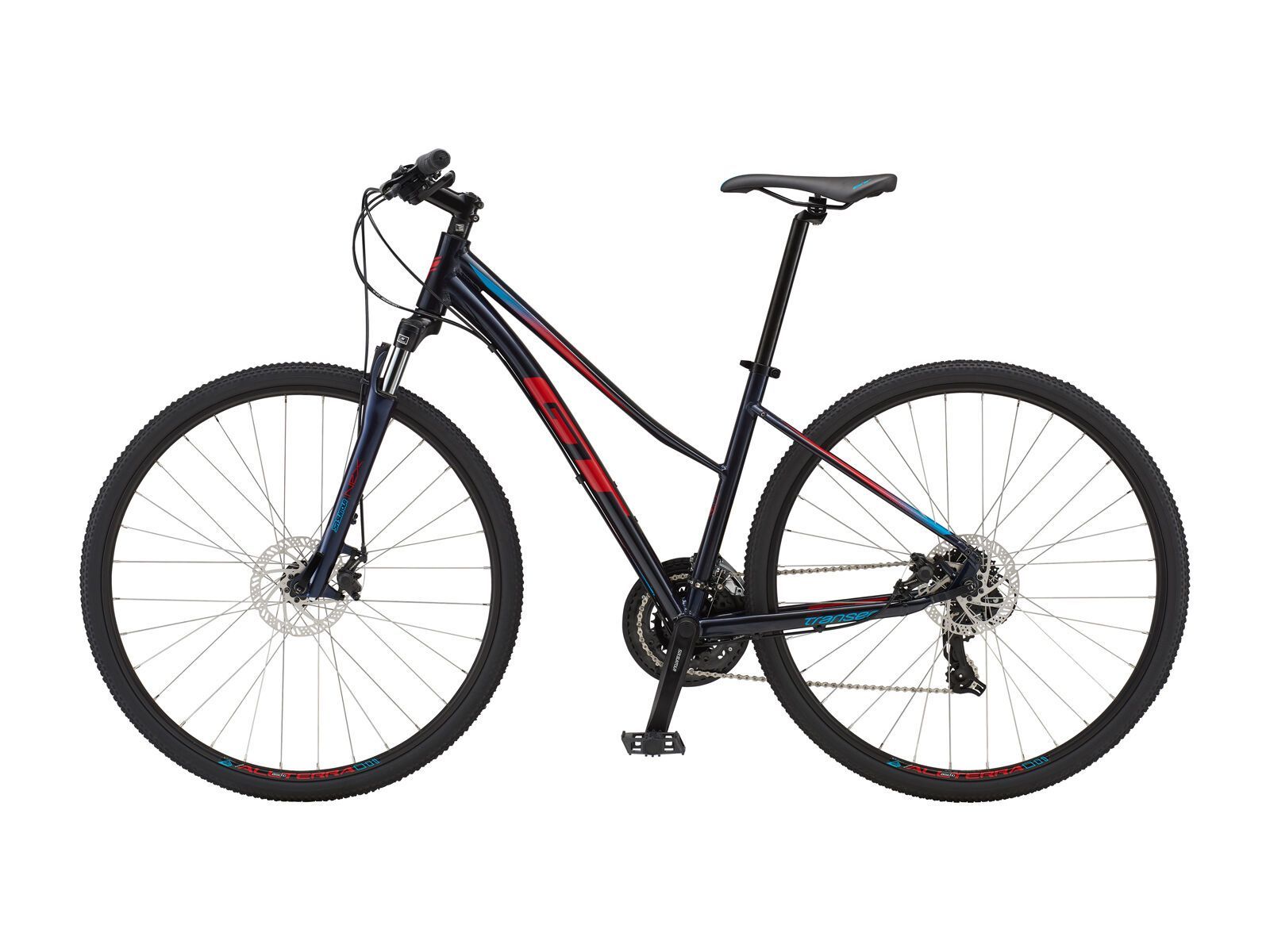 GT Transeo Comp Step Thru, gloss ink blue w/ red and teal - Bild 4