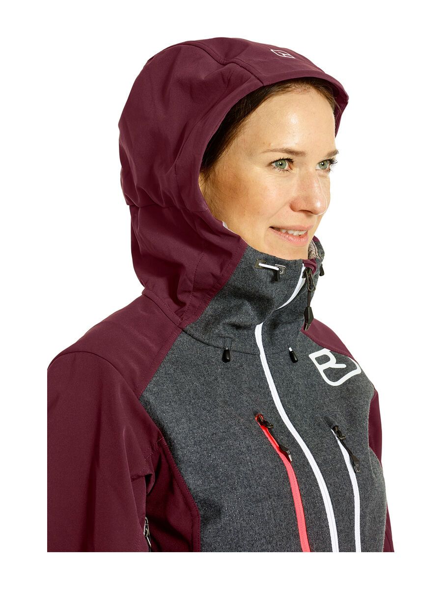 Ortovox Merino Naturtec Plus Pordoi Jacket W, dark wine - Bild 6