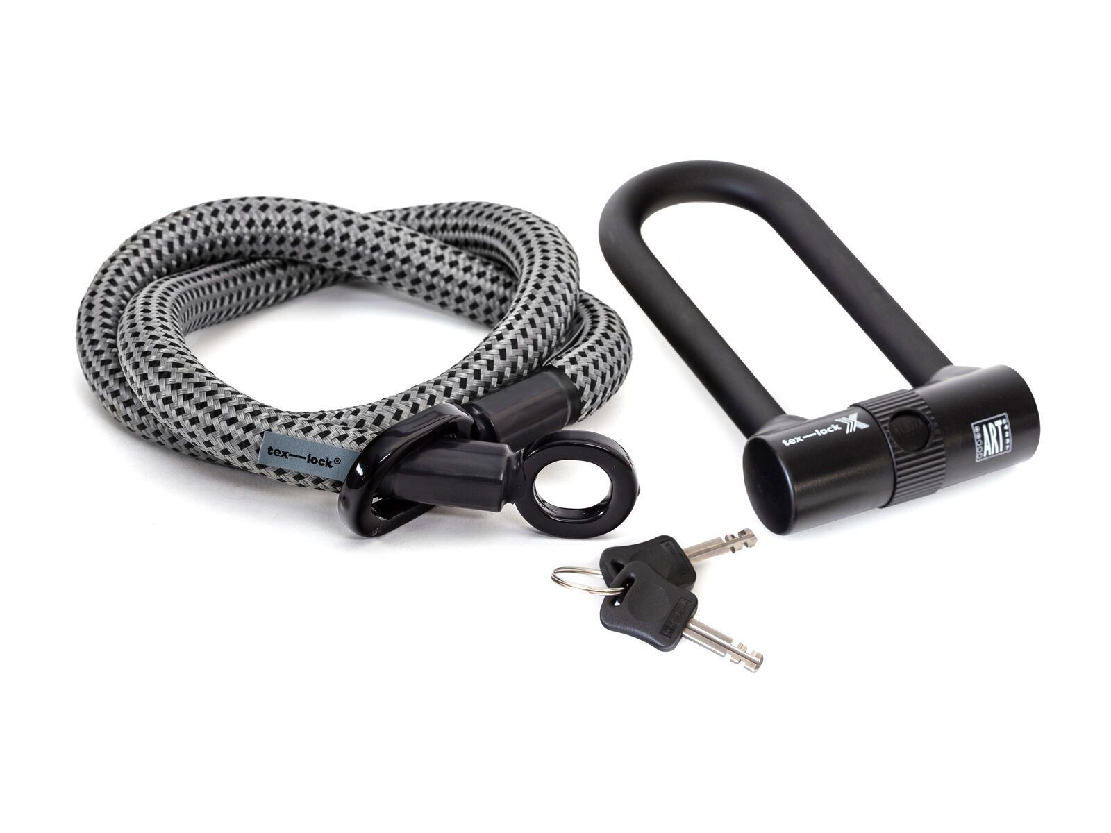 Tex-Lock Eyelet M 120 cm + X-Lock, grey/black - Bild 1