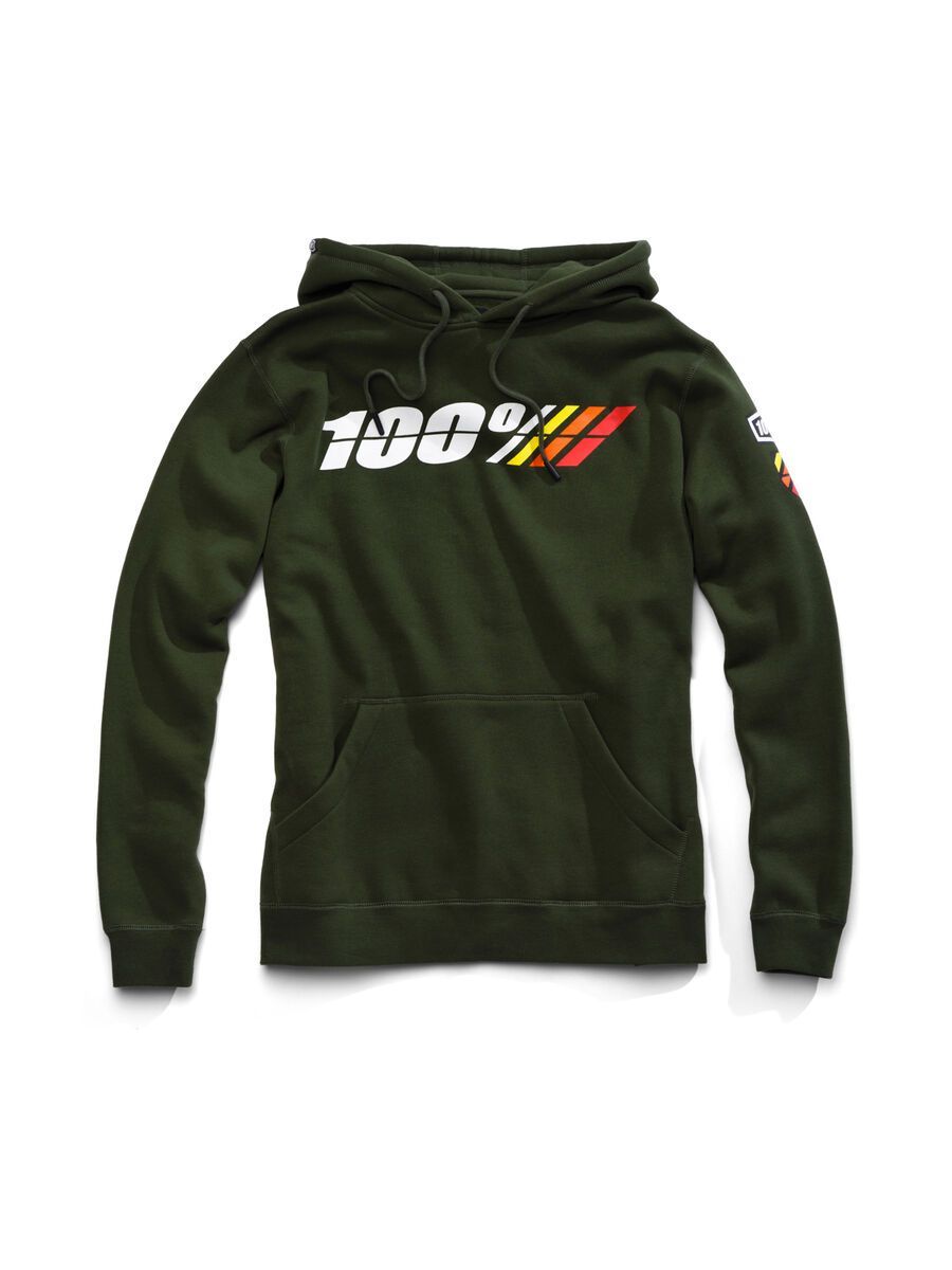 100% Motorrad Hooded Sweatshirt, forest green - Bild 1