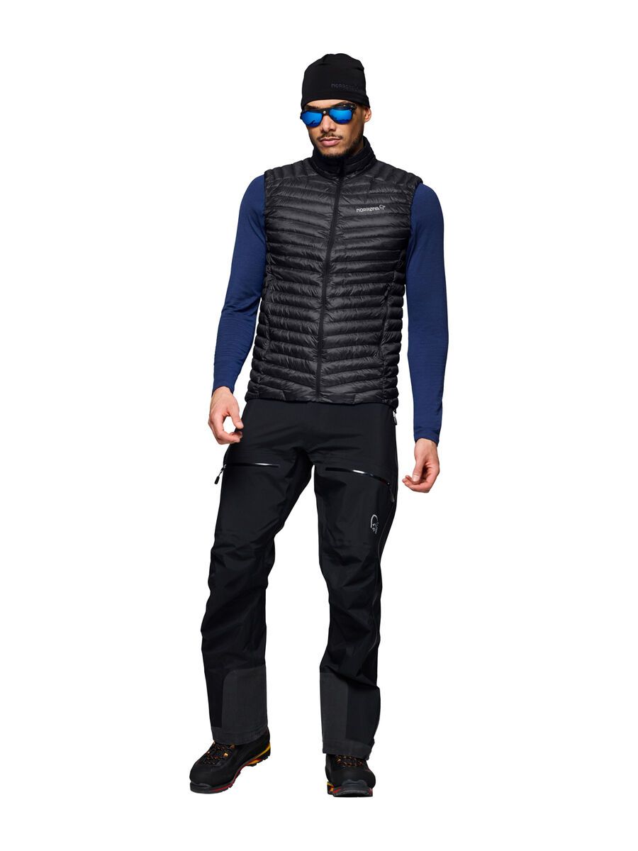 Norrona trollveggen down800 super light Vest M's, caviar black - Bild 4
