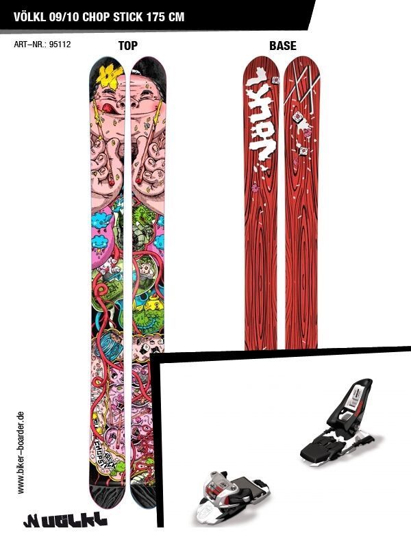 Völkl Set: Chop Stick 09/10 + Marker Squire 11 - Bild 1