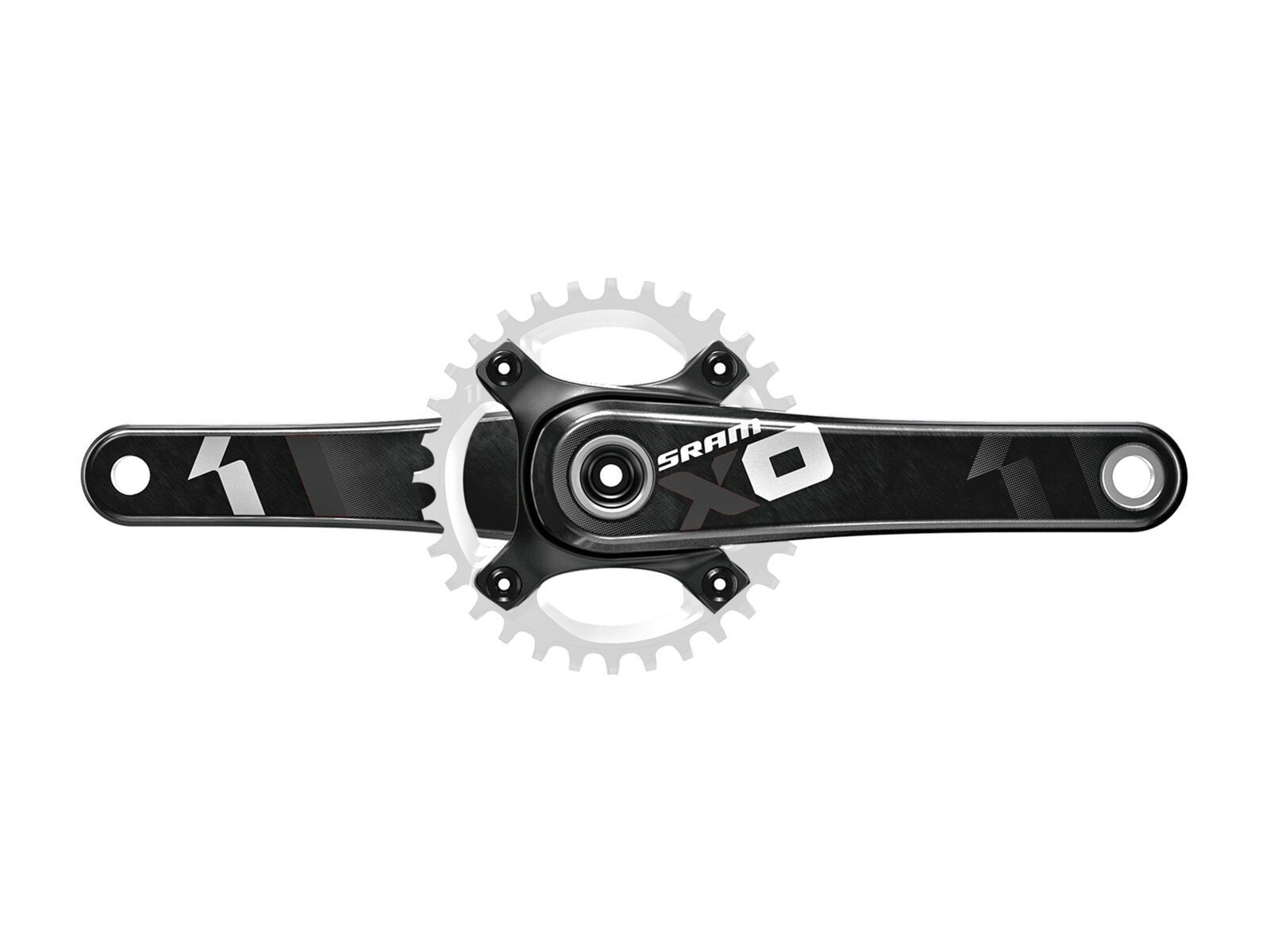 SRAM X01 Kurbelgarnitur BB30, schwarz - Bild 1