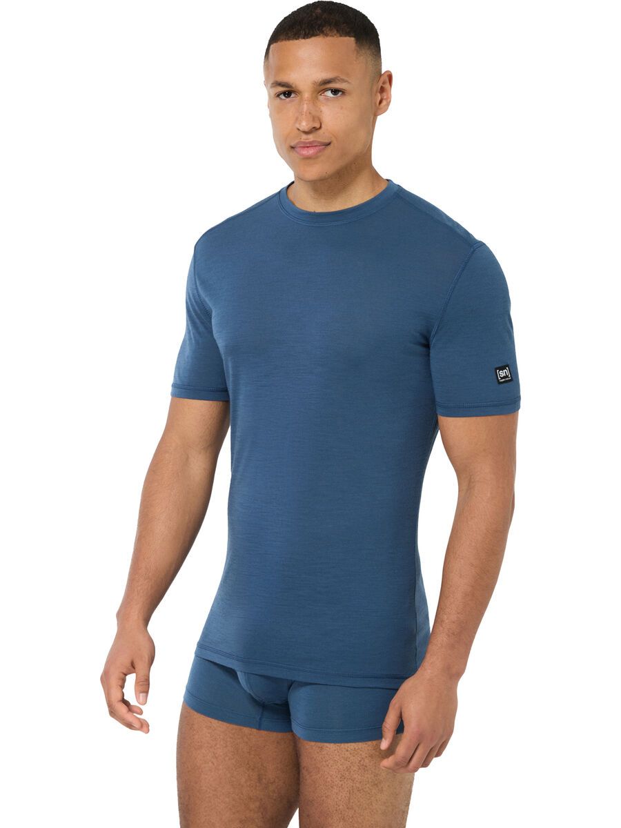 super.natural Sierra140 Tee Herren, ocean blue - Bild 5