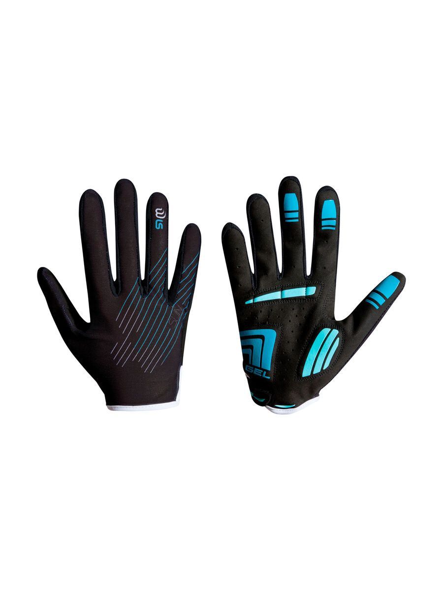 Cube Natural Fit WLS Handschuhe Sun Langfinger, black´n´baby blue - Bild 1