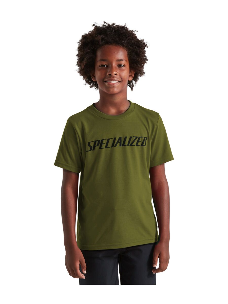 Specialized Wordmark T-Shirt Kinder kurzarm, olive green - Bild 3