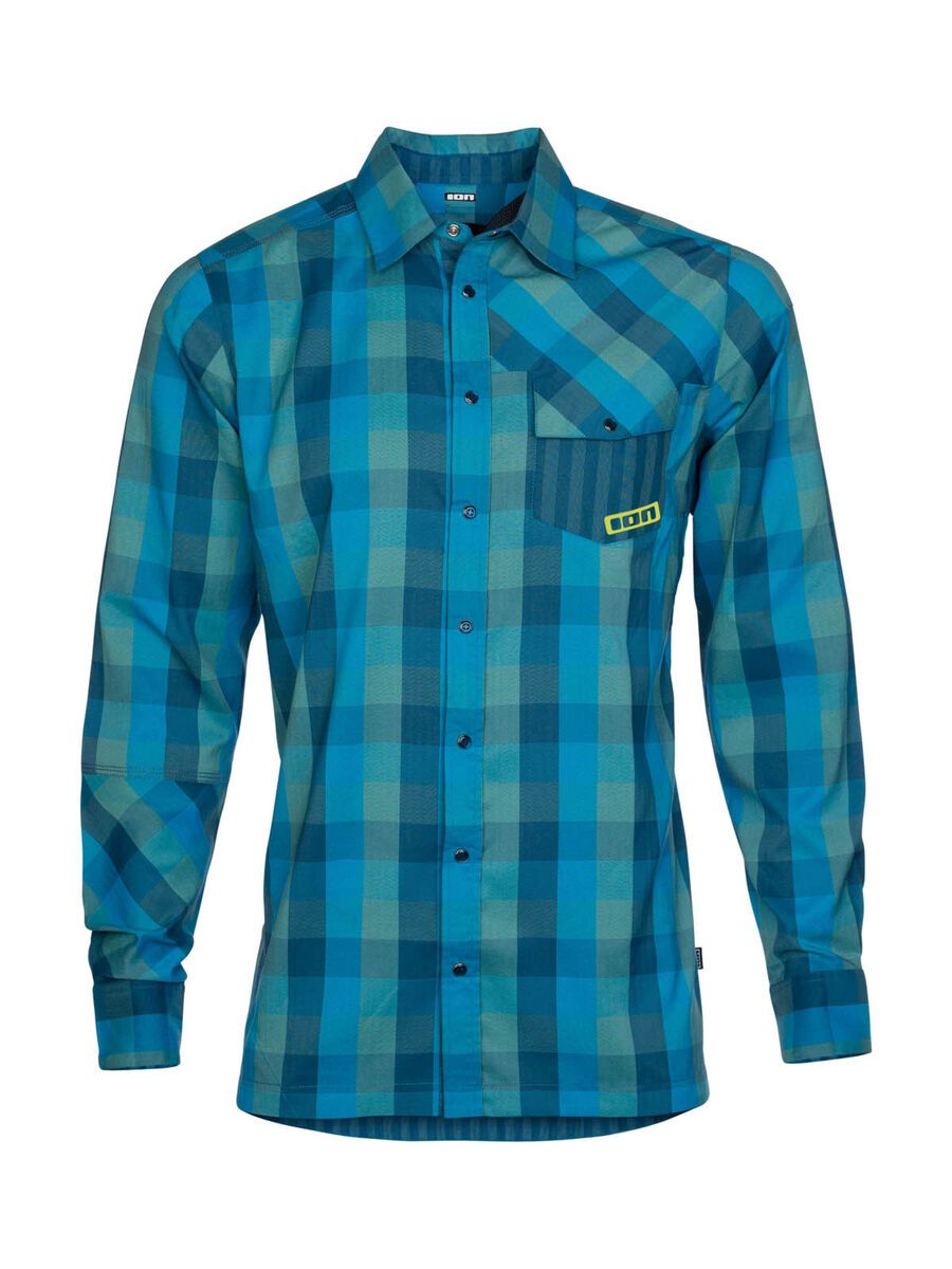 ION Bike Shirt LS Stroke, blue danube - Bild 1