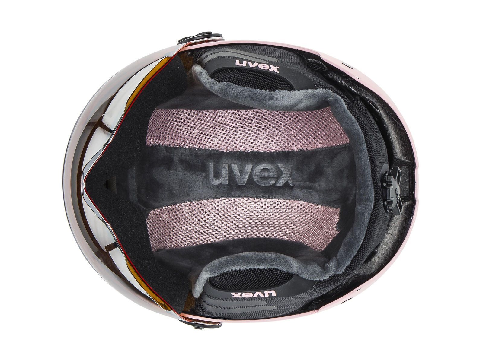 uvex rocket jr. visor silver mirror, pink confetti mat - Bild 6