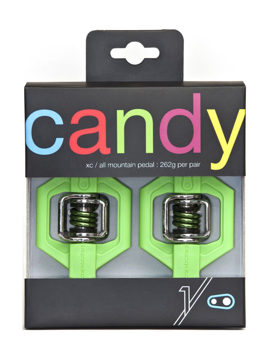 Crankbrothers Candy 1 Hangtag Version, neon grün - Bild 1
