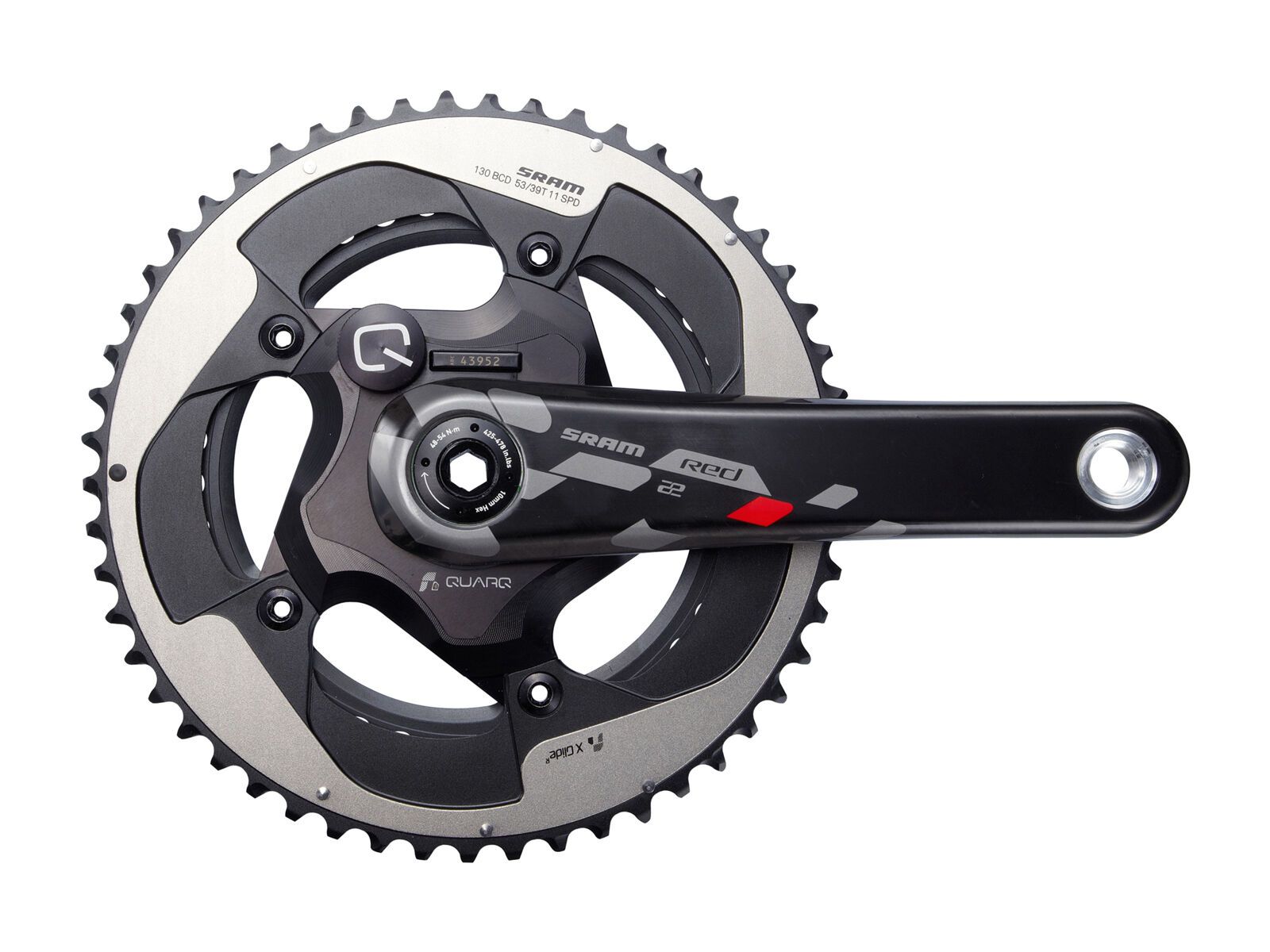 SRAM Red 22 Quarq Power Meter - GXP, 2x11, 53/39 Z, schwarz-carbon - Bild 1