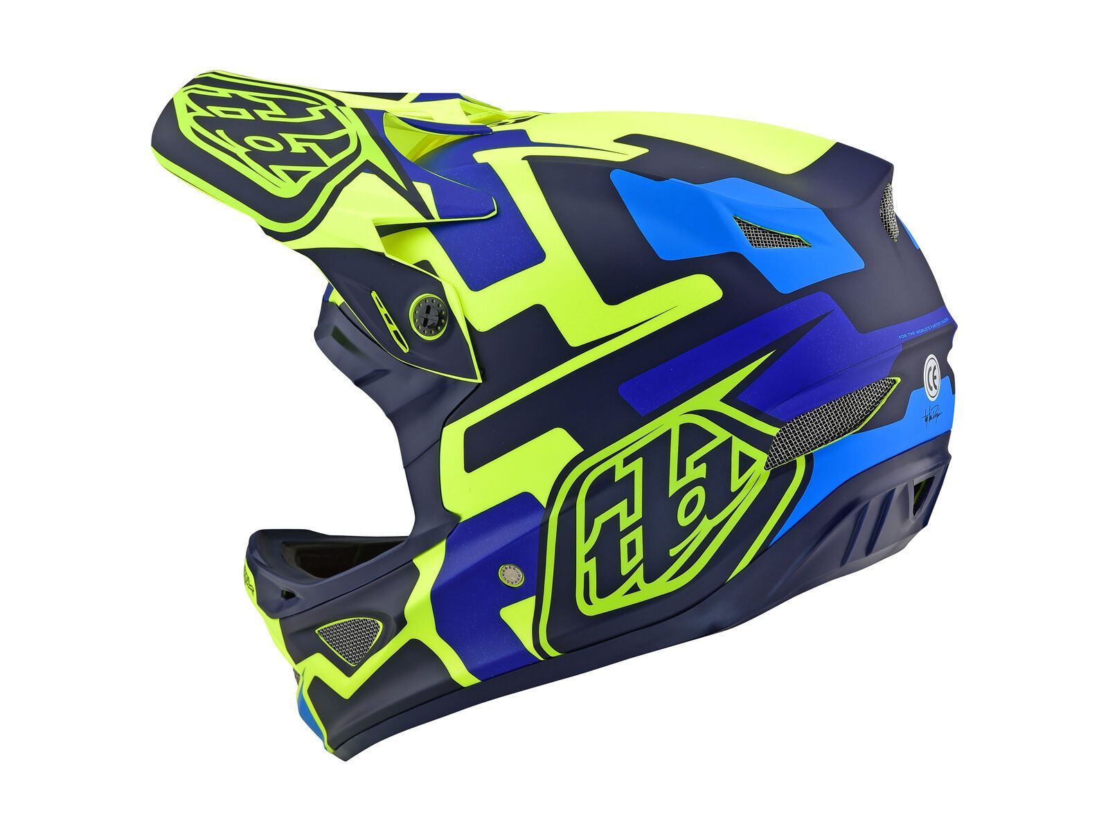 TroyLee Designs D3 Fiberlite Speedcode Helmet, yellow/blue - Bild 2