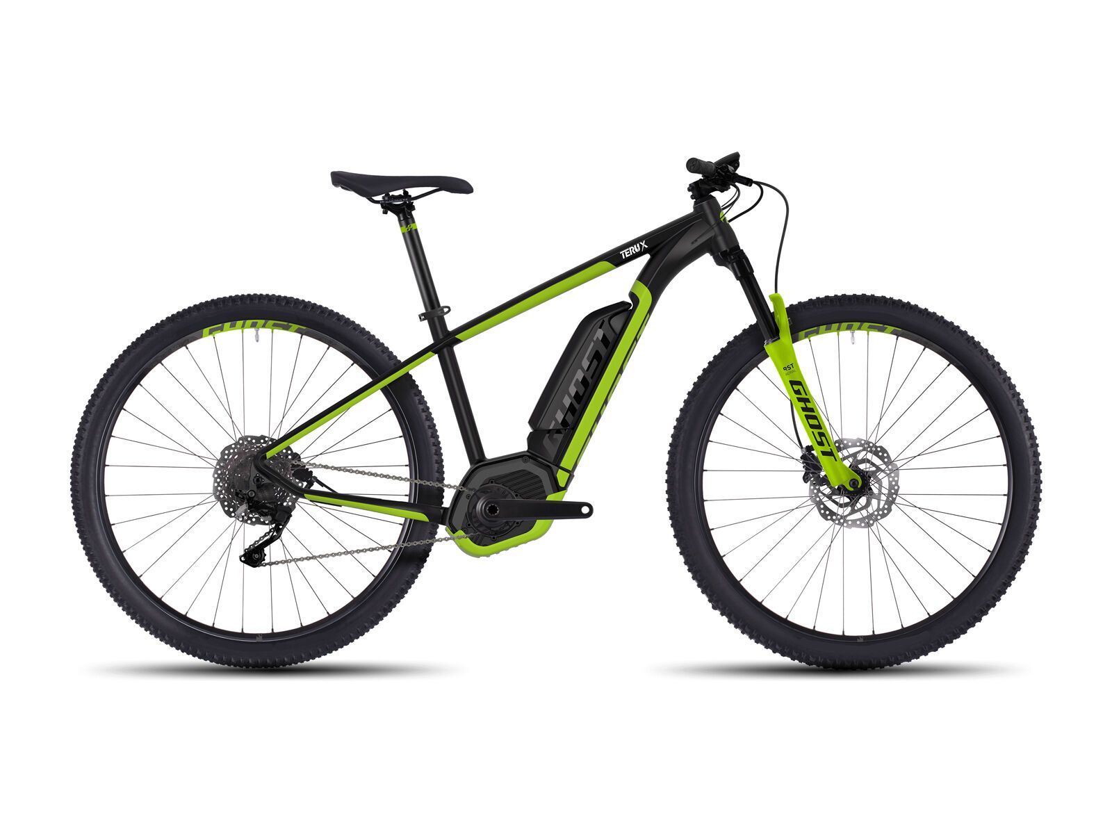 Ghost Hybride Teru X .9 AL night black lime green BIKER BOARDER.DE