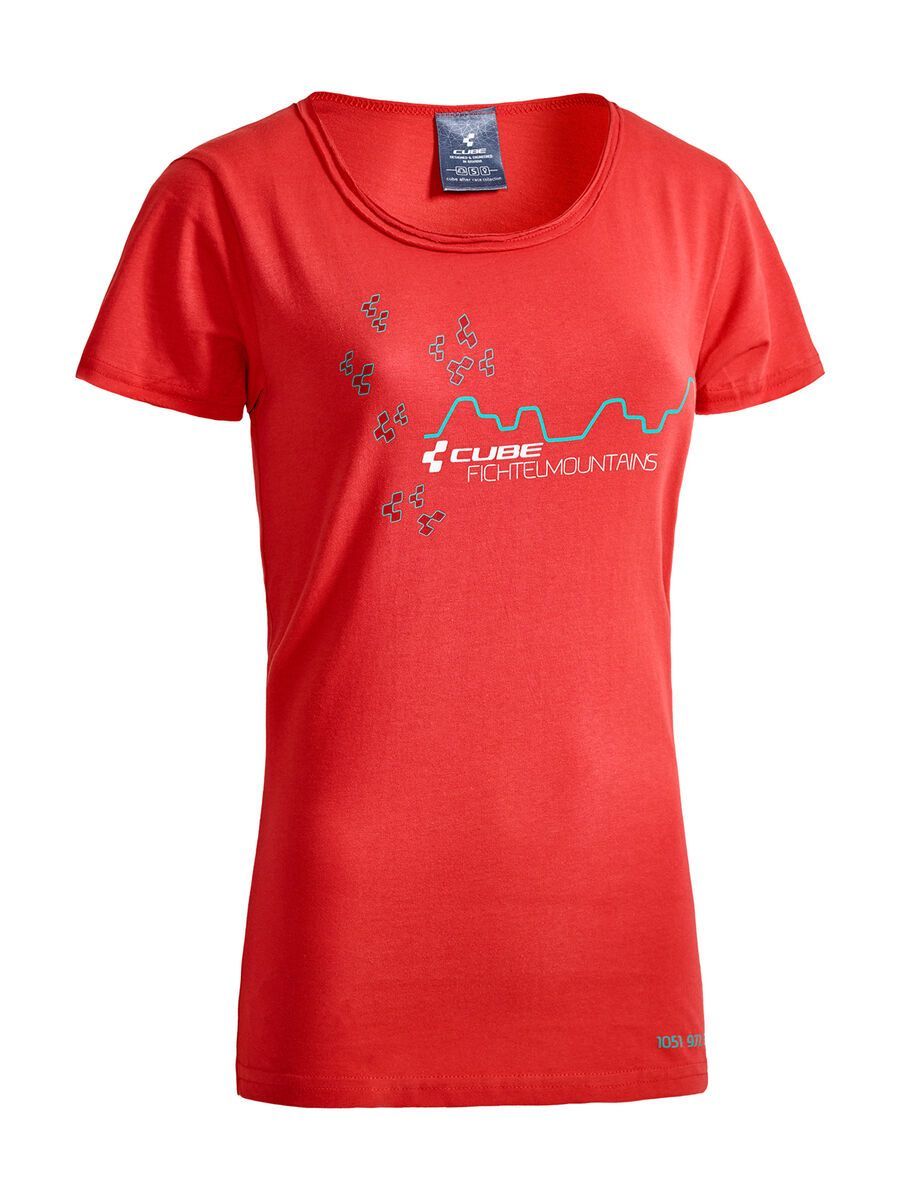 Cube WLS T-Shirt Fichtelmountains, red - Bild 1