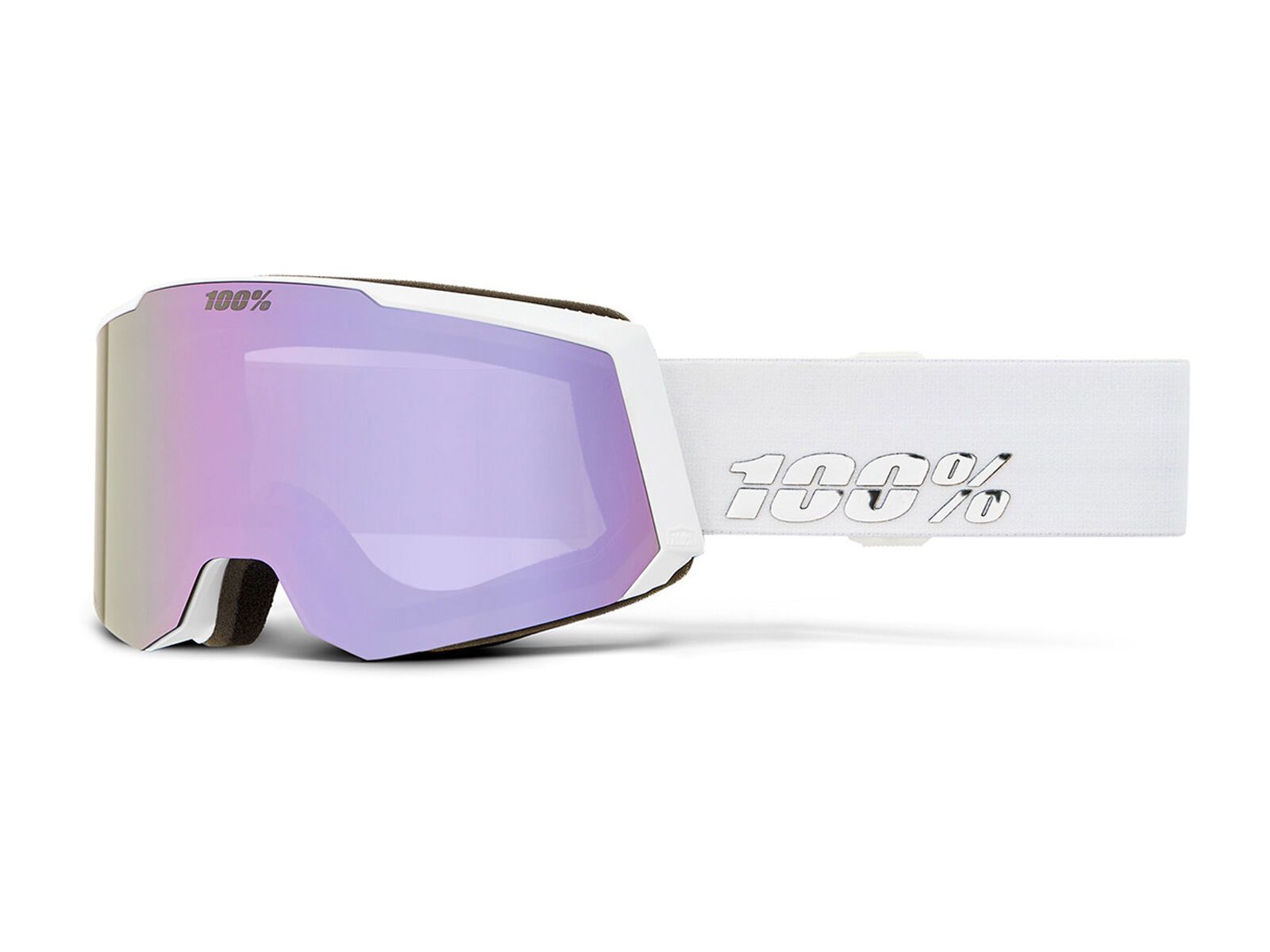 100% Snowcraft S - HiPER Smoke w/Lavender ML Mir white/lavender HU-GOG-S503/2887/unis