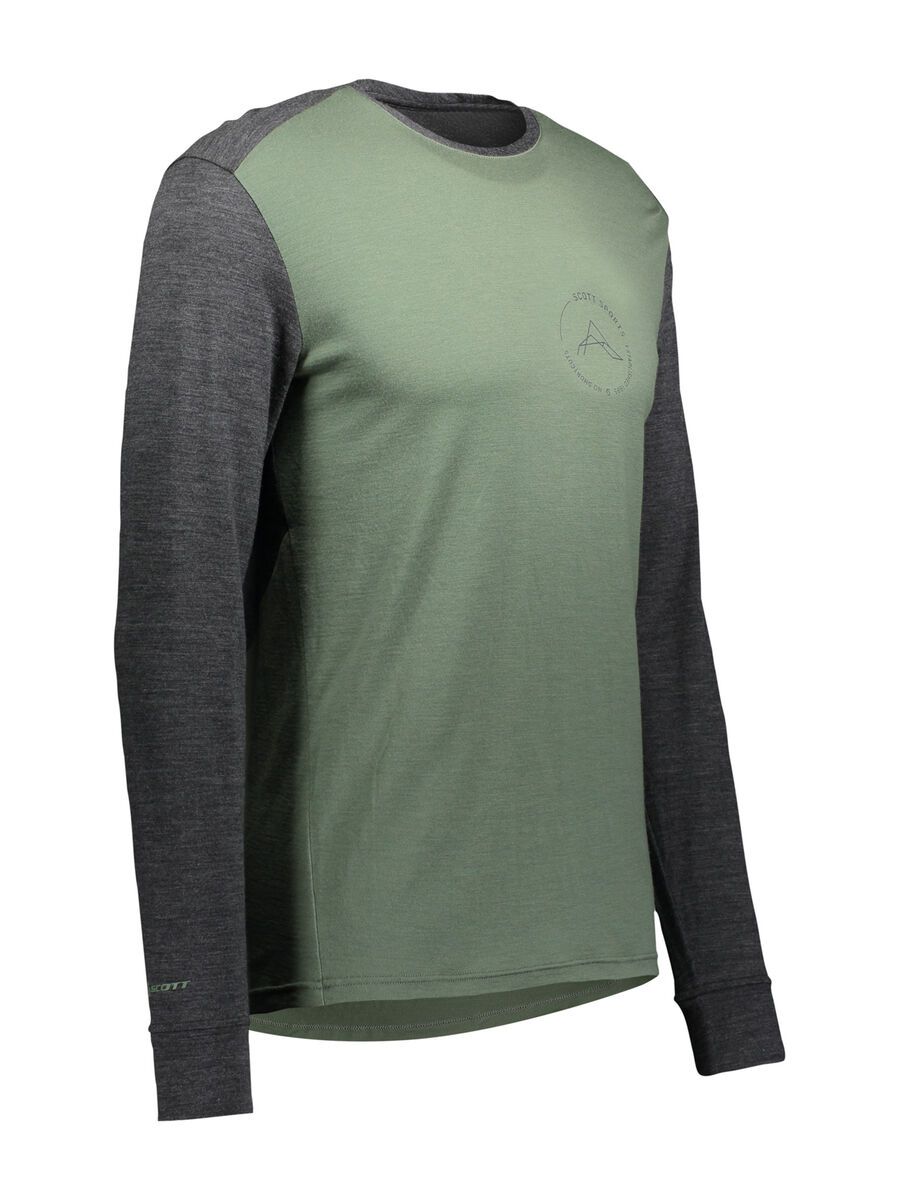 Scott Defined Merino L/SL Men's Shirt, frost green/dark grey melange - Bild 2