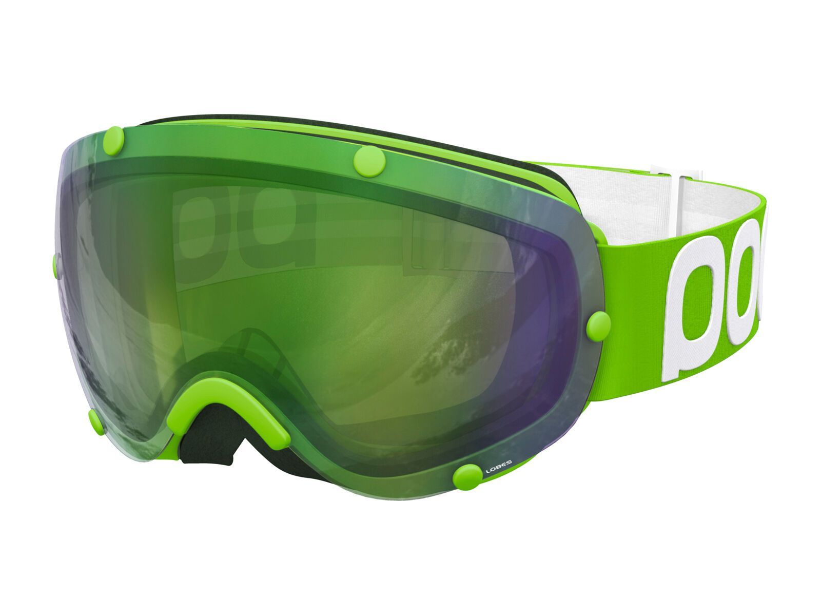 POC Lobes, iodine green/Lens: persimmon green mirror - Bild 1