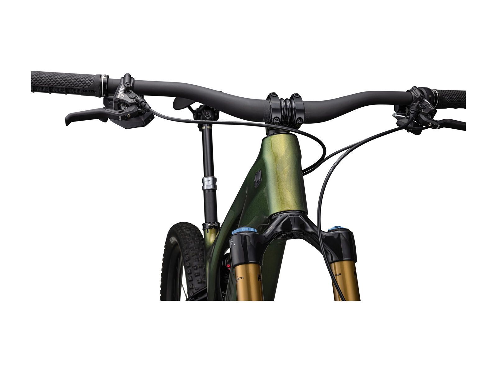 Specialized S-Works Turbo Levo - SRAM XX1 Eagle AXS, gold pearl over carbon carbon - Bild 6