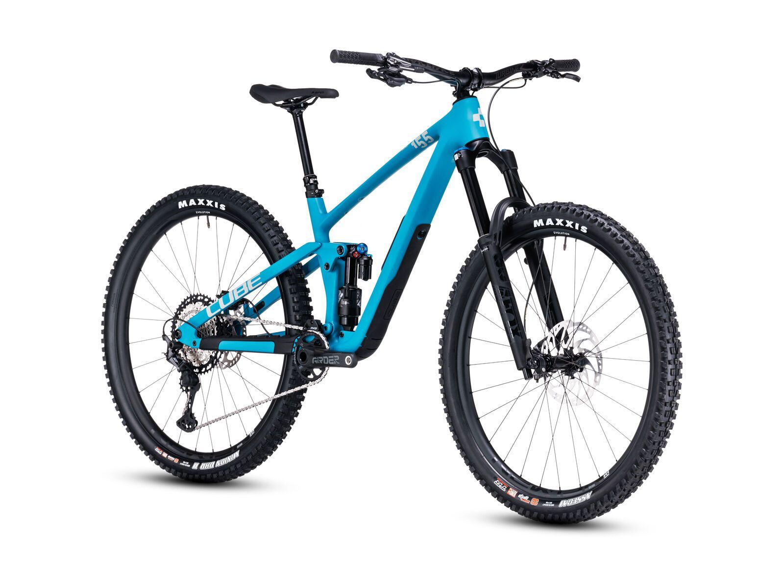 Cube Stereo One55 C:62 SLX 29, bondiblue´n´grey - Bild 2