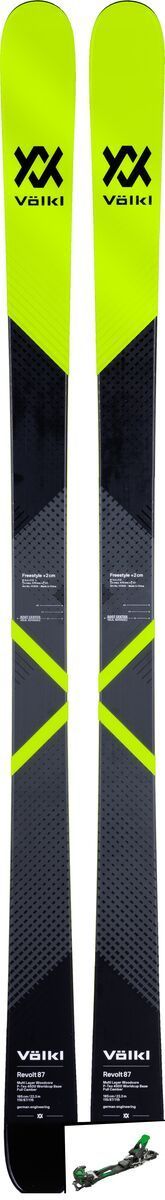 Set: Völkl Revolt 87 2019 + Tyrolia Adrenalin 16 solid black flash green - Bild 1