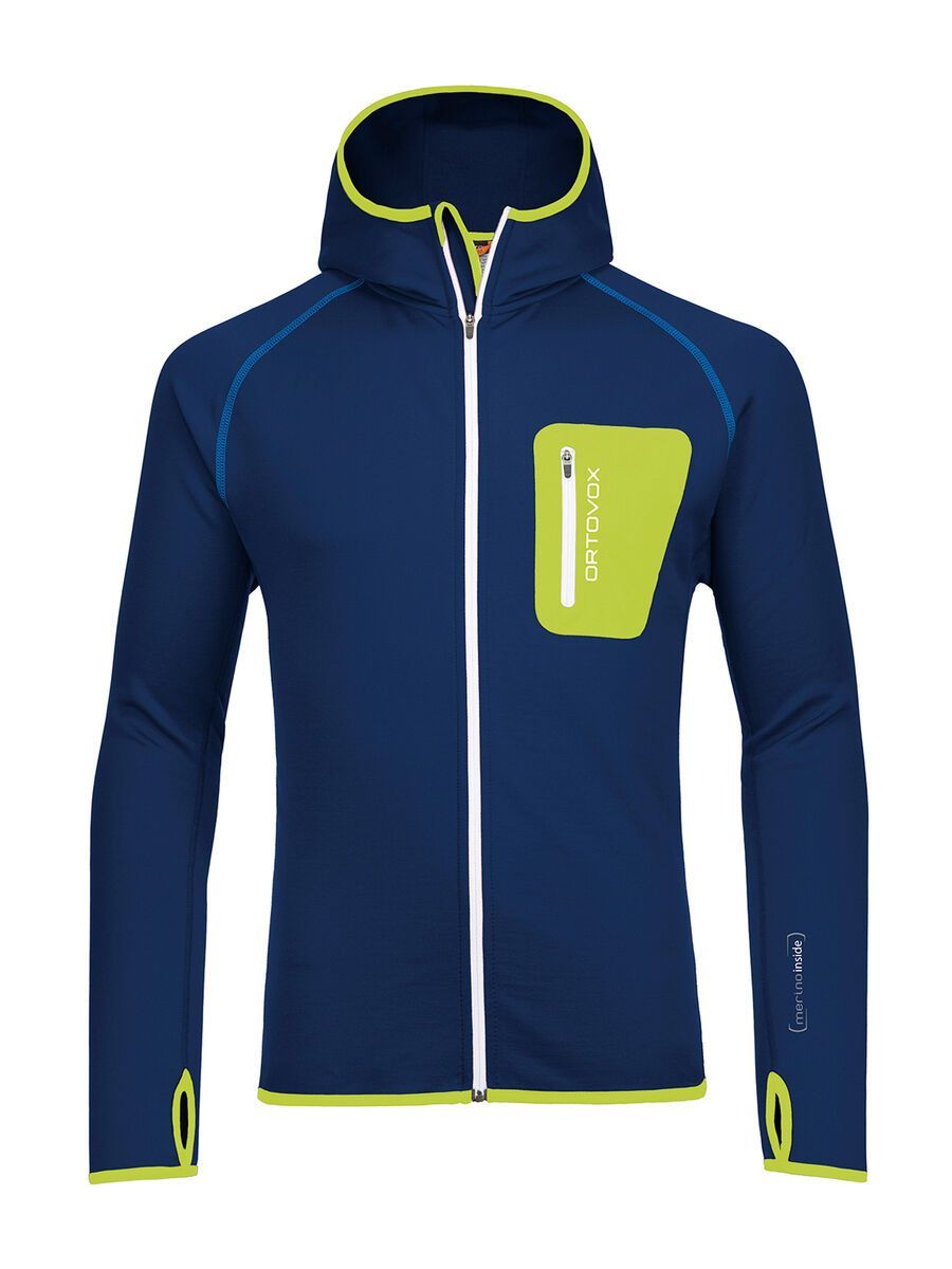 Ortovox Fleece Merino Hoody, strong blue - Bild 1