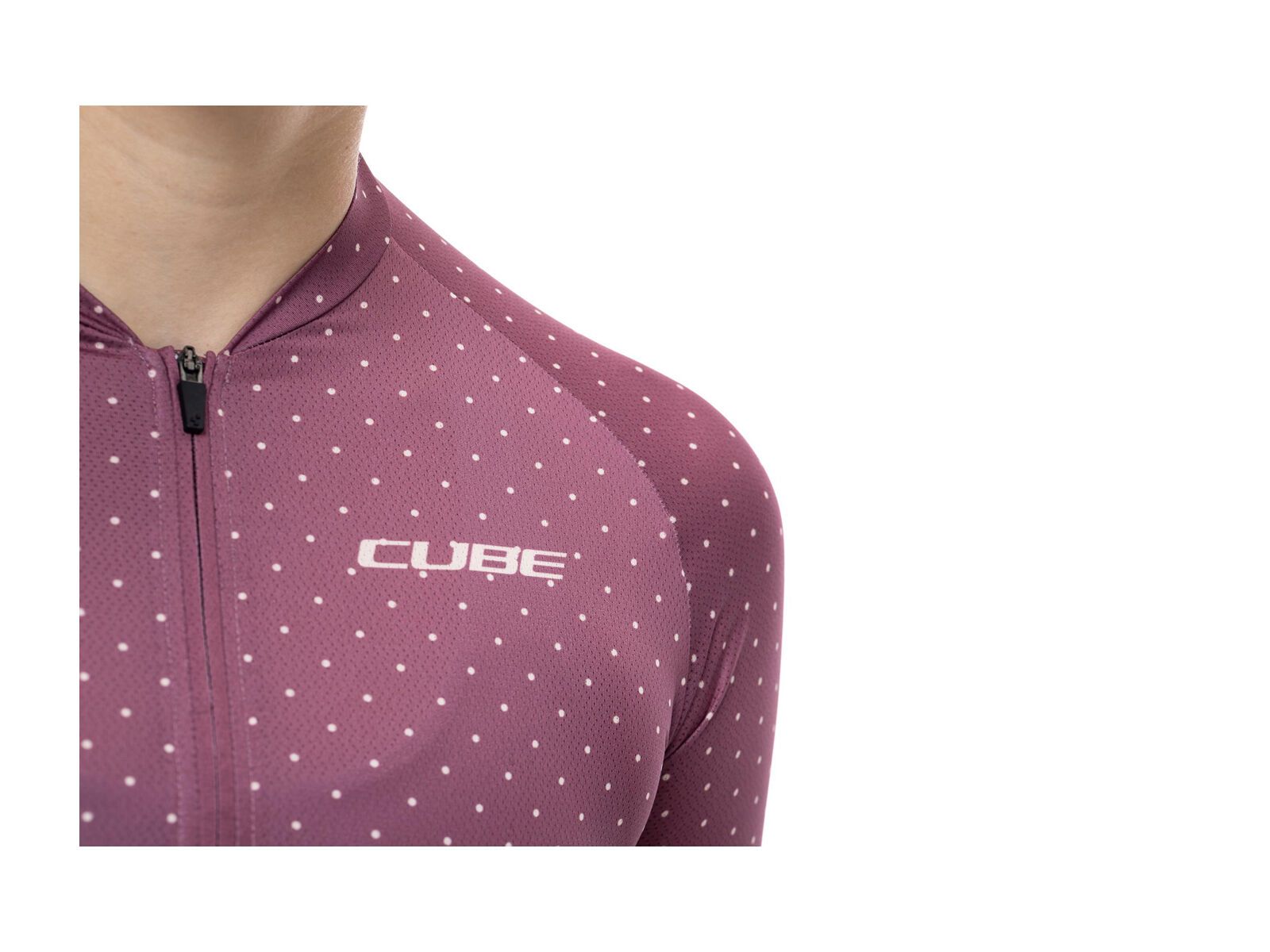 Cube ATX WS Trikot Half Zip CMPT kurzarm, berry - Bild 5