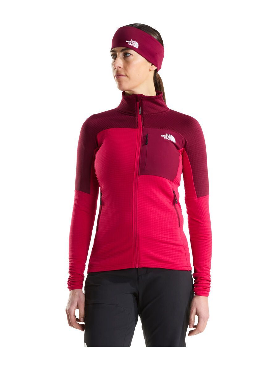 The North Face W Polartec Power Grid Stormgap Jacket, lali guran/burgundy cru - Bild 3