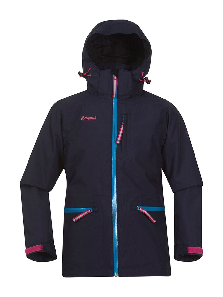 Bergans Alme Insulated Youth Girl Jacket, navy / light sea blue / hot pink - Bild 1