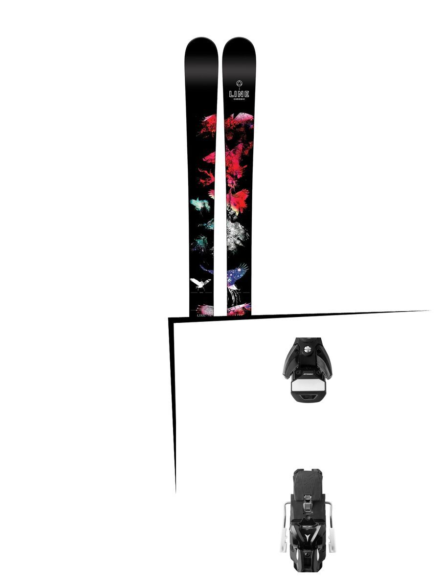 Set: Line Chronic 2016 + Atomic STH 13 WTR 100 mm, black/gun metal - Skiset - Bild 1