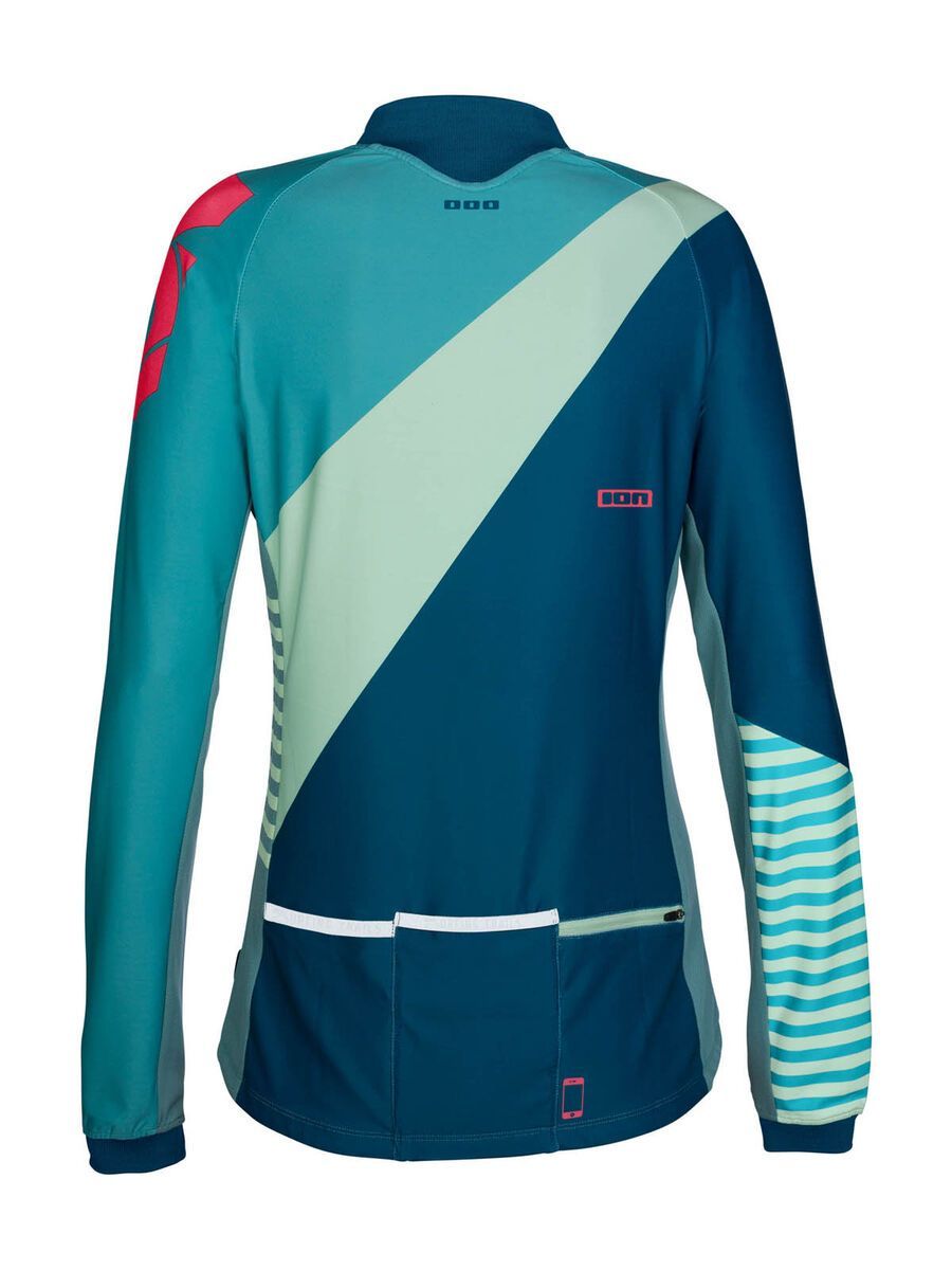 ION Bike Tee Zip LS Verta, moroccan blue - Bild 2