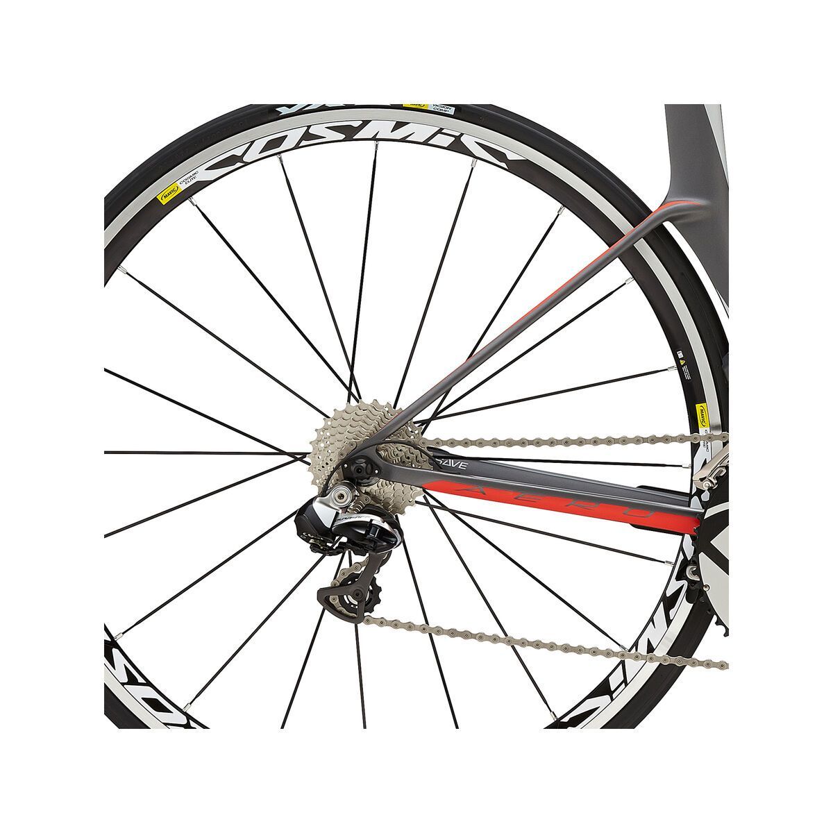 Cannondale Slice Hi-Mod Dura Ace Di2, charcoal grey w/ fine silver and acid red matte - Bild 4