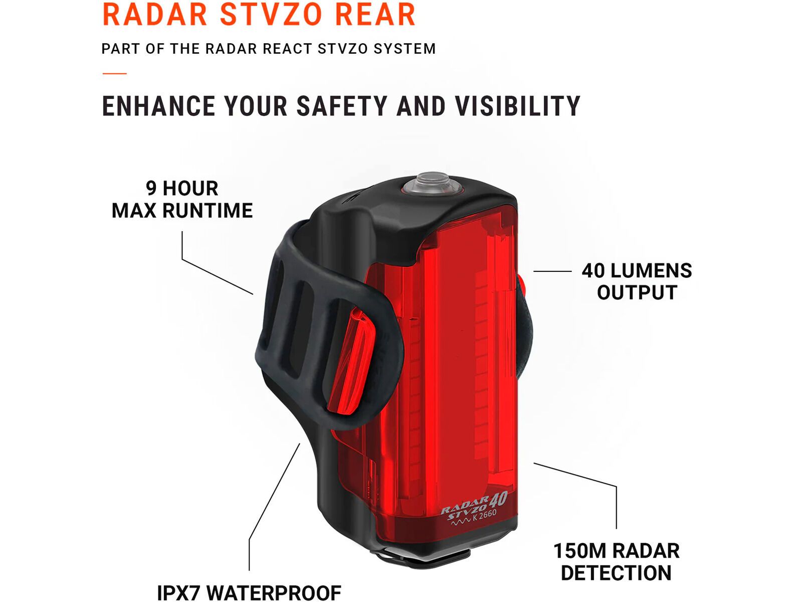 Lezyne Radar React StVZO System Set, black - Bild 14