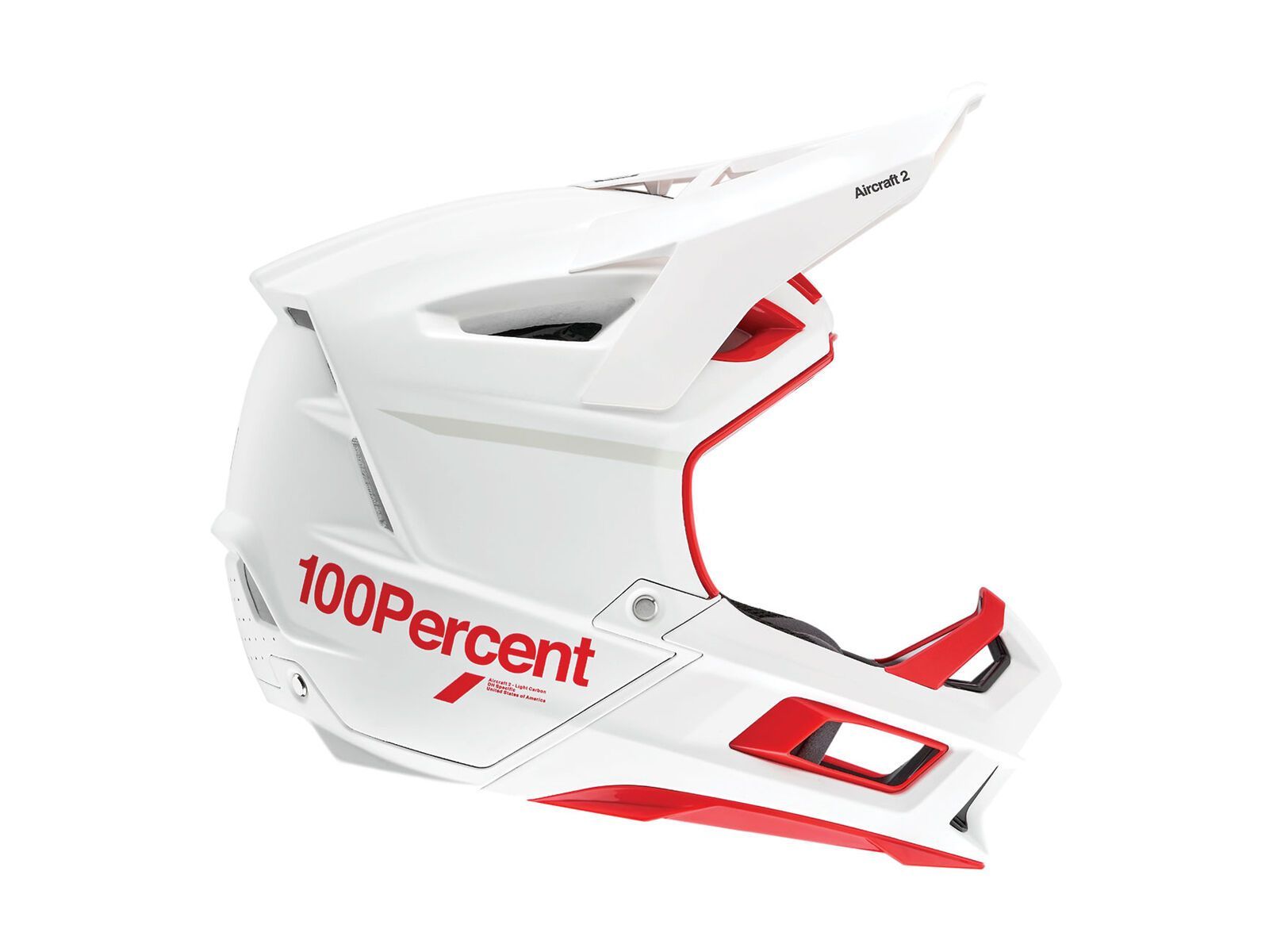 100% Aircraft 2 Carbon, red/white - Bild 1