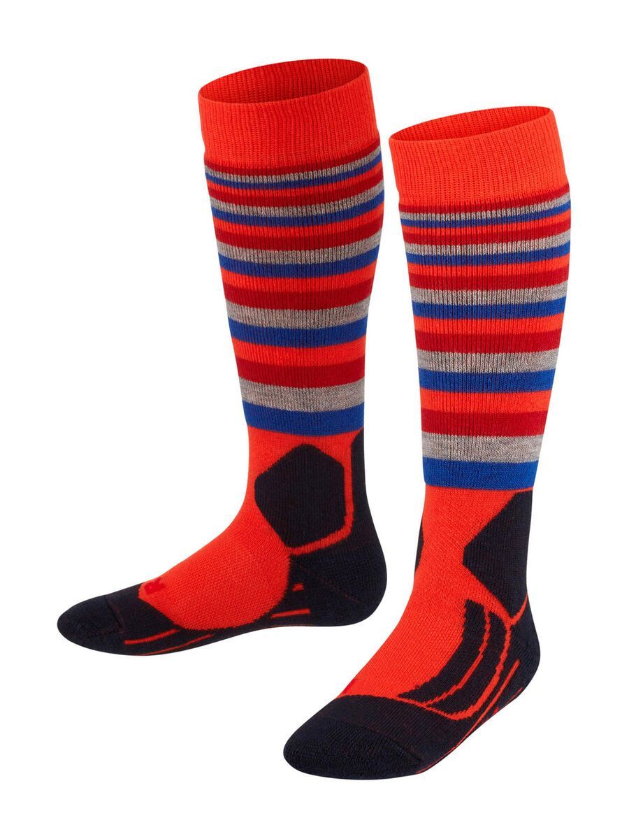 Falke SK2 Intermediate Stripes Kinder, samba orange - Bild 1