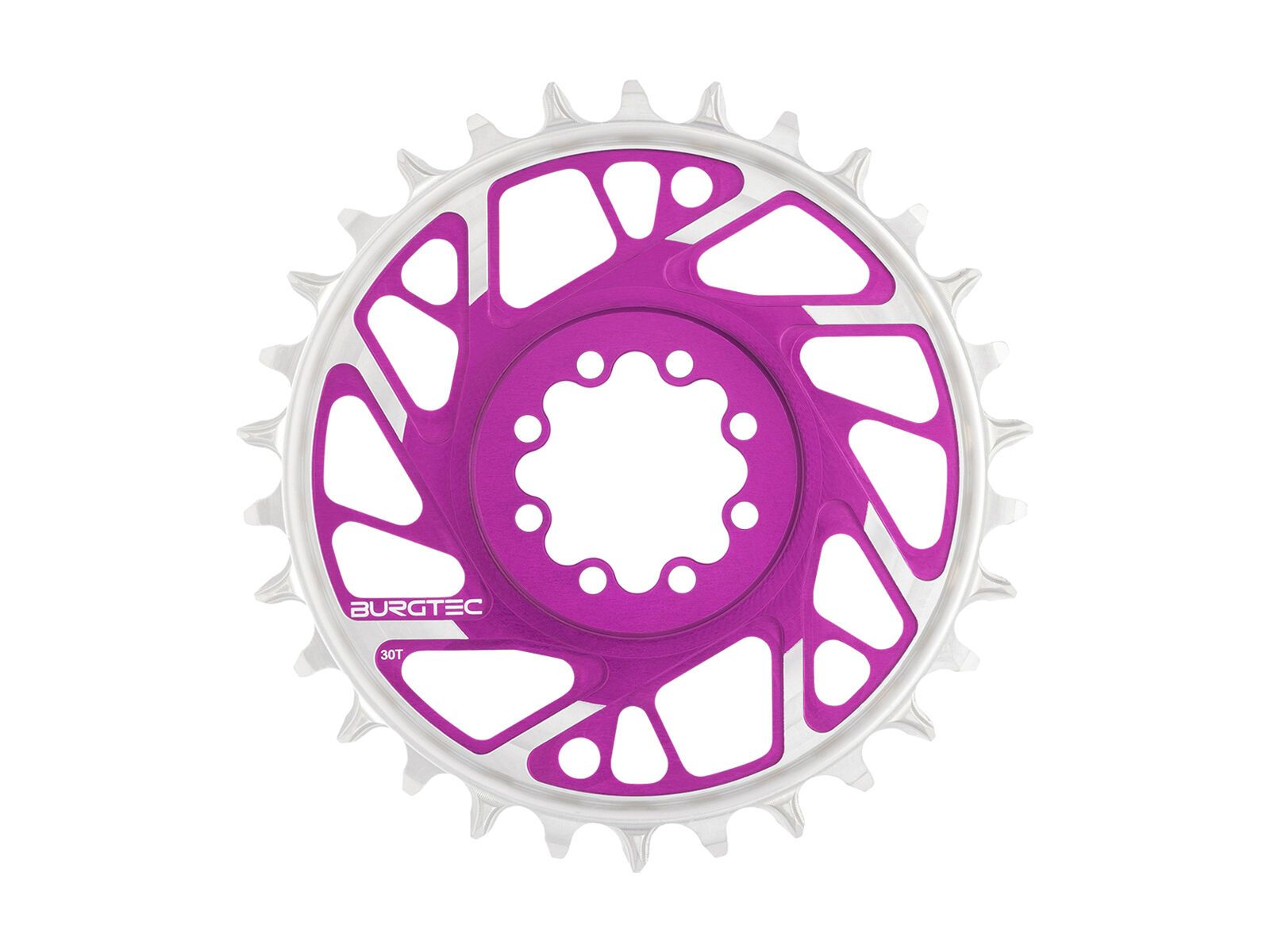 Burgtec 3 mm Offset Thick Thin Chainring SRAM 8-Bolt, purple rain - Bild 5