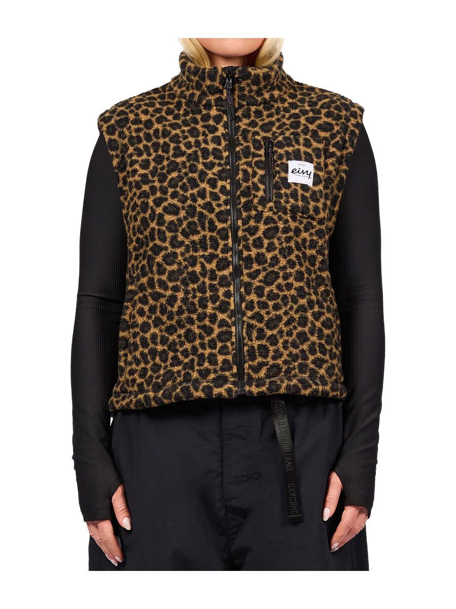 Eivy Boxy Sherpa Vest, leopard - Bild 1
