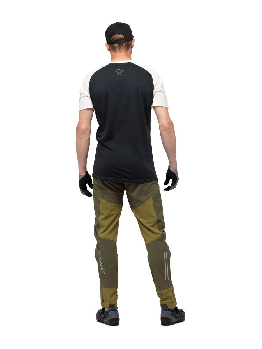 Norrona fjørå wool T-Shirt M's, olive drab/caviar - Bild 4