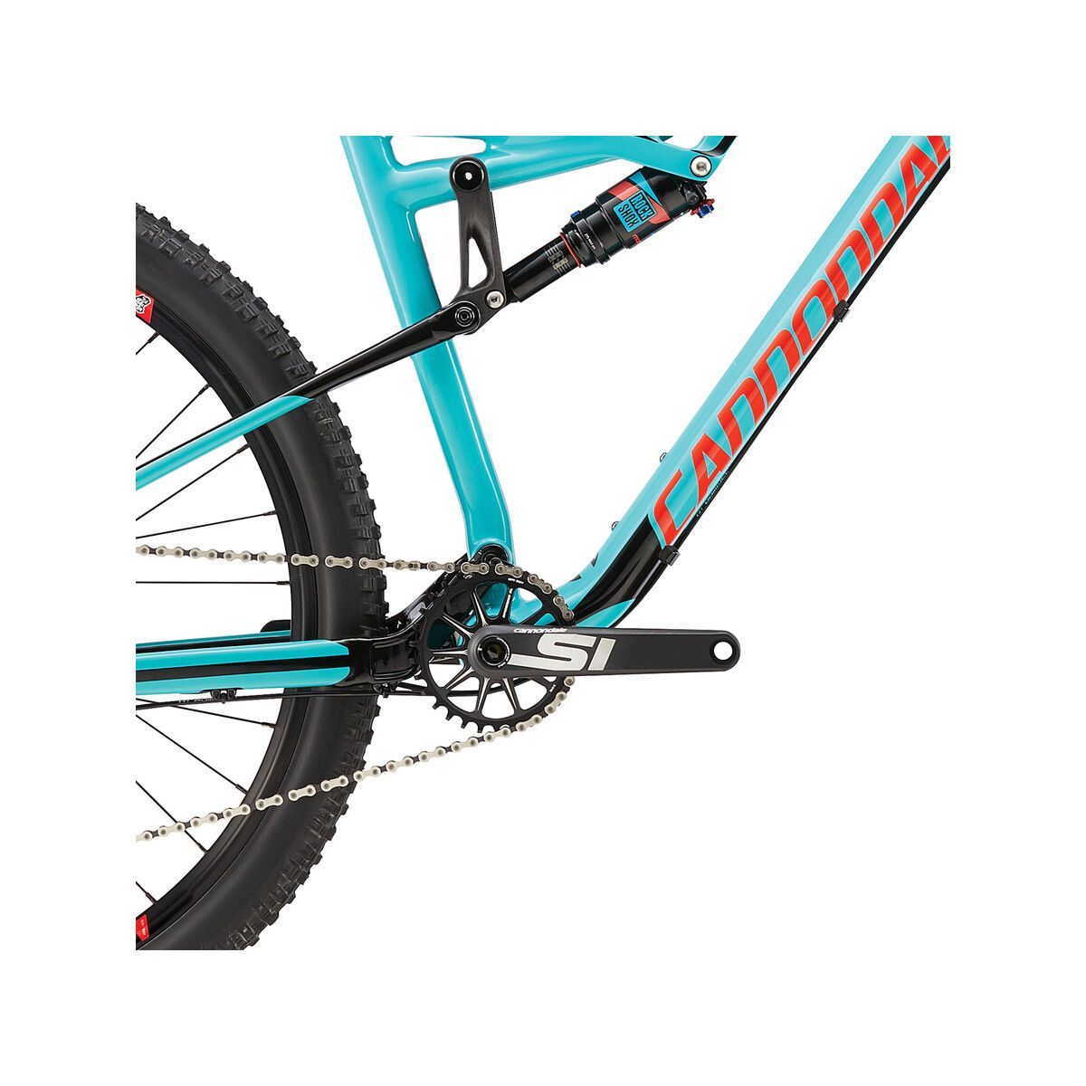 Cannondale Habit Carbon SE, turquoise w/ jet black, acid red, gloss - Bild 4